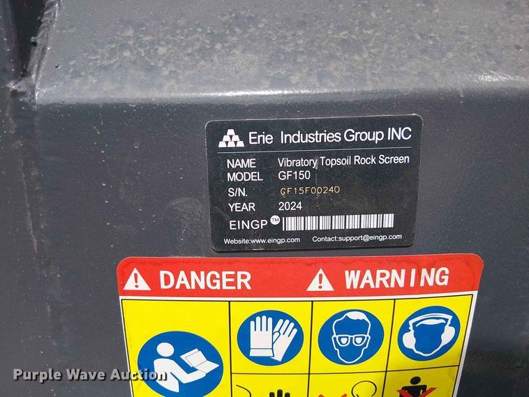 image for item EE1630 2024 Erie Industries GF150 vibratory screen