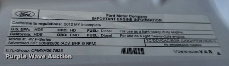 image for item EG6061 2012 Ford F550 Super Duty SuperCab flatbed pickup truck