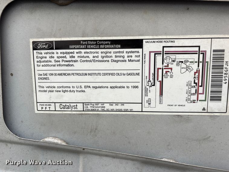 image for item EI5916 1996 Ford F250 pickup truck