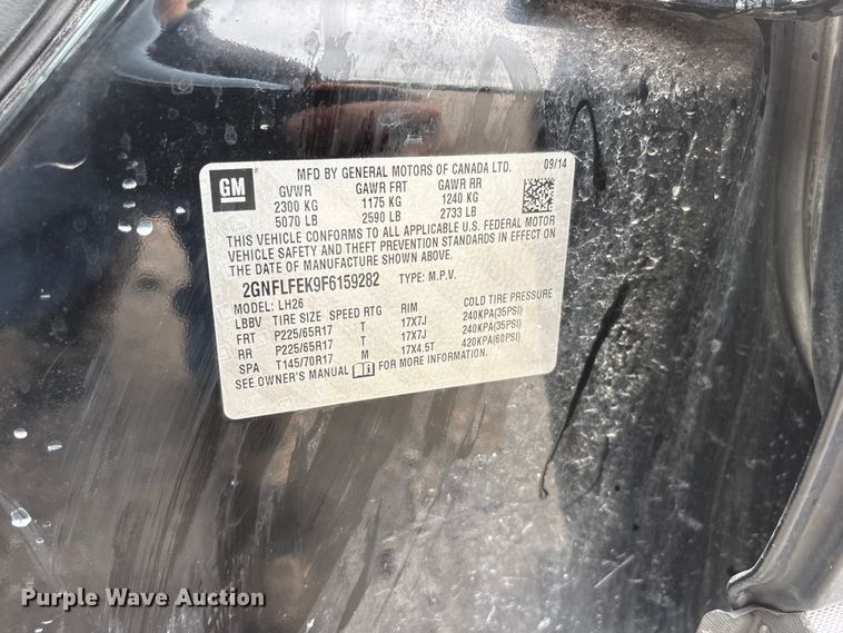 image for item EI5924 2015 Chevrolet Equinox SUV