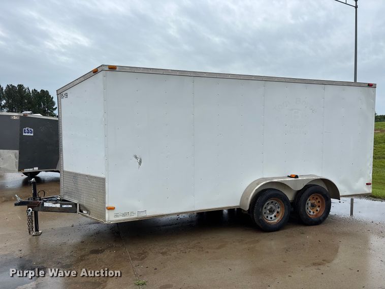 image for item EO4356 2015 Covered Wagon Trailers CW7X16TA2 enclosed cargo trailer