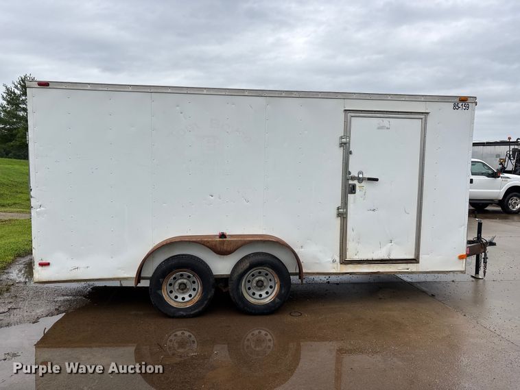 image for item EO4356 2015 Covered Wagon Trailers CW7X16TA2 enclosed cargo trailer