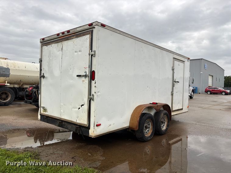 image for item EO4356 2015 Covered Wagon Trailers CW7X16TA2 enclosed cargo trailer