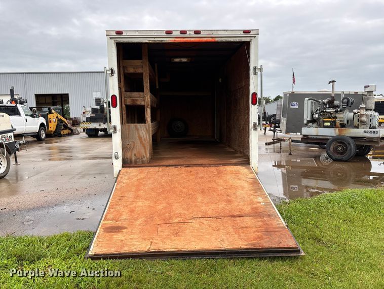image for item EO4356 2015 Covered Wagon Trailers CW7X16TA2 enclosed cargo trailer