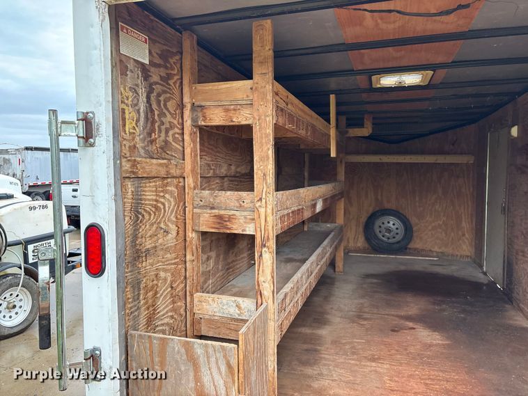 image for item EO4356 2015 Covered Wagon Trailers CW7X16TA2 enclosed cargo trailer