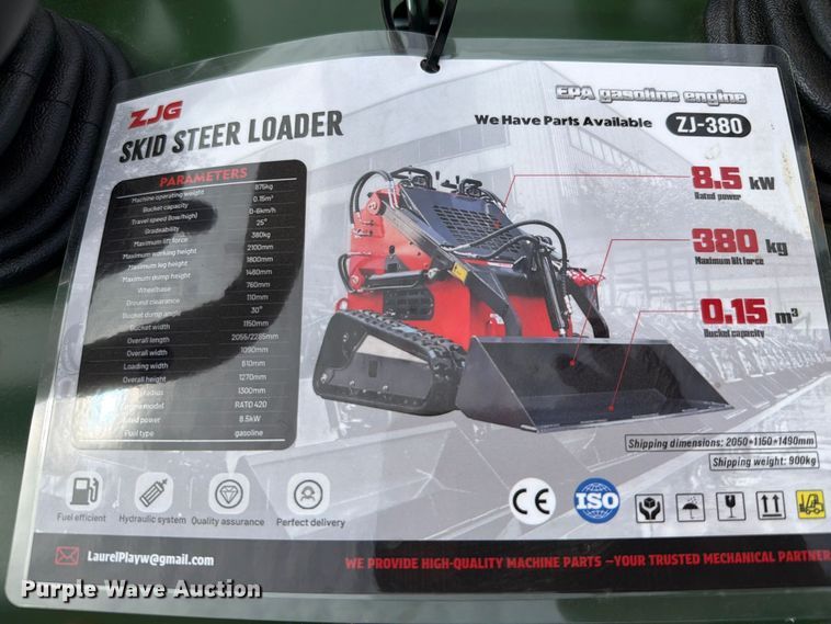 image for item EQ8057 2026 ZJG ZJ-380 compact utility loader
