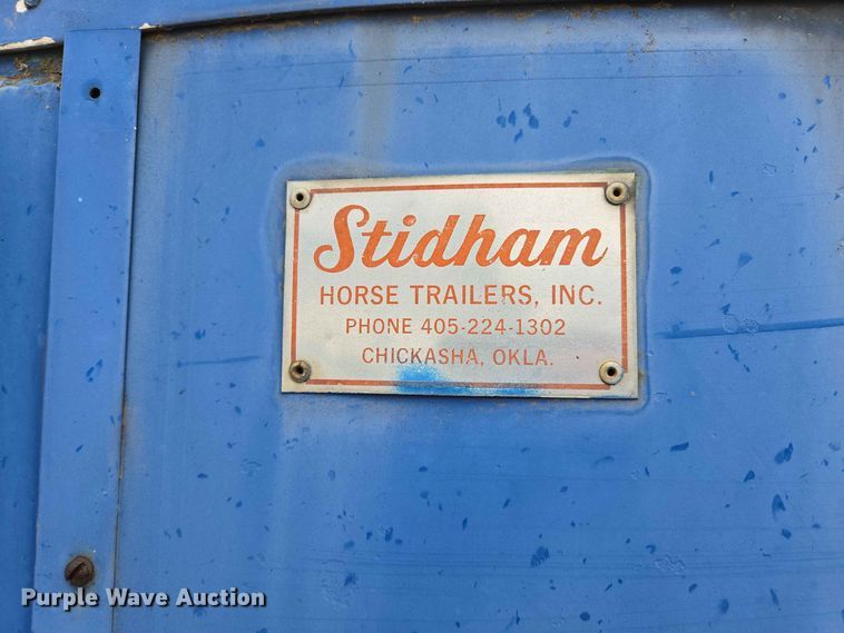 image for item ER1743 1971 Stidham Horse livestock trailer