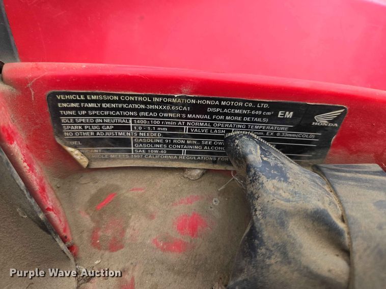 image for item ER1748 2005 Honda Rincon Trax 6500 ATV