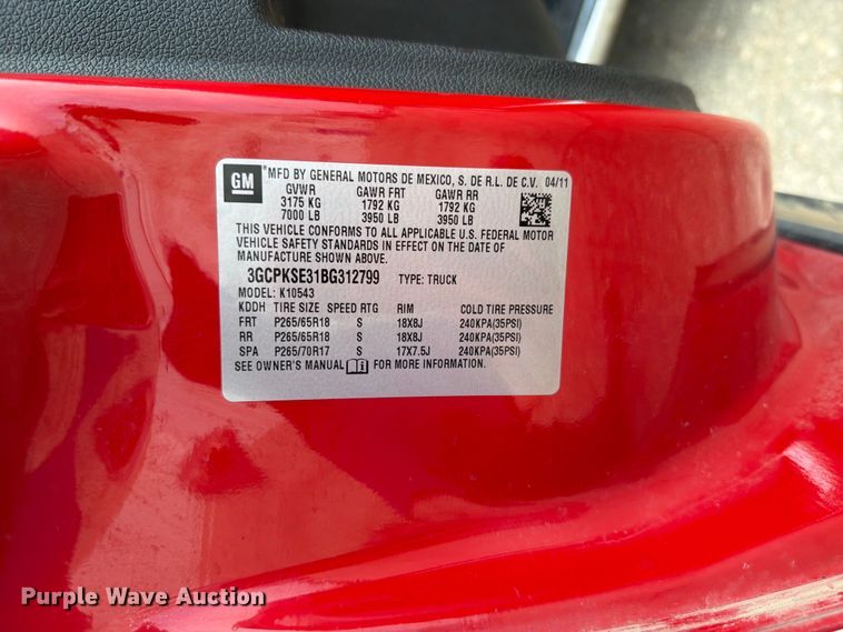image for item ER1809 2011 Chevrolet Silverado Crew Cab pickup truck