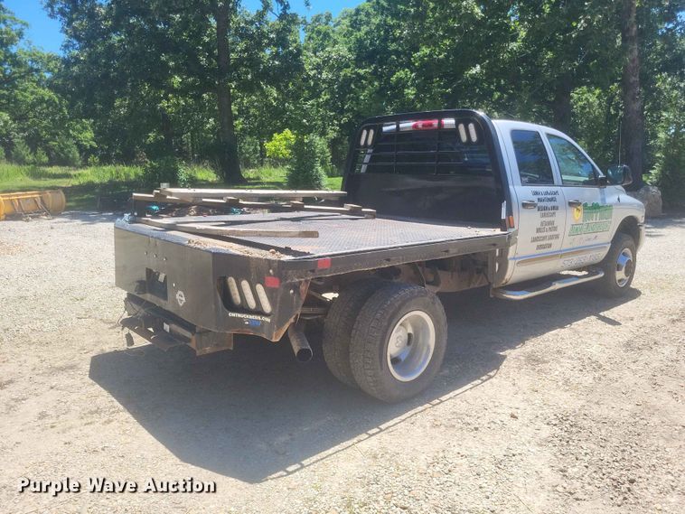 image for item ER3045 2005 Dodge Ram 3500 Ext. Cab dump flatbed pickup truck