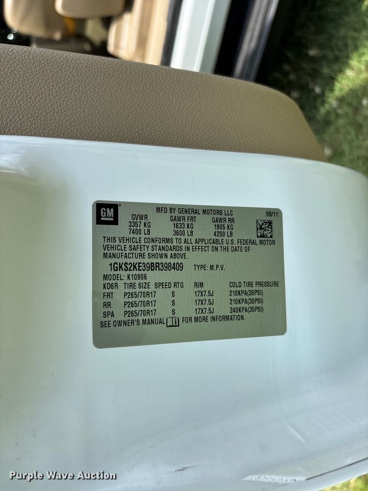 image for item ER3070 2011 GMC Yukon XL SUV