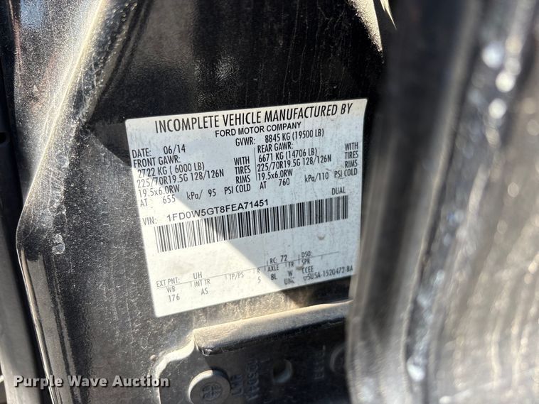 image for item ET0538 2015 Ford F-550 Crew Cab utility / service truck