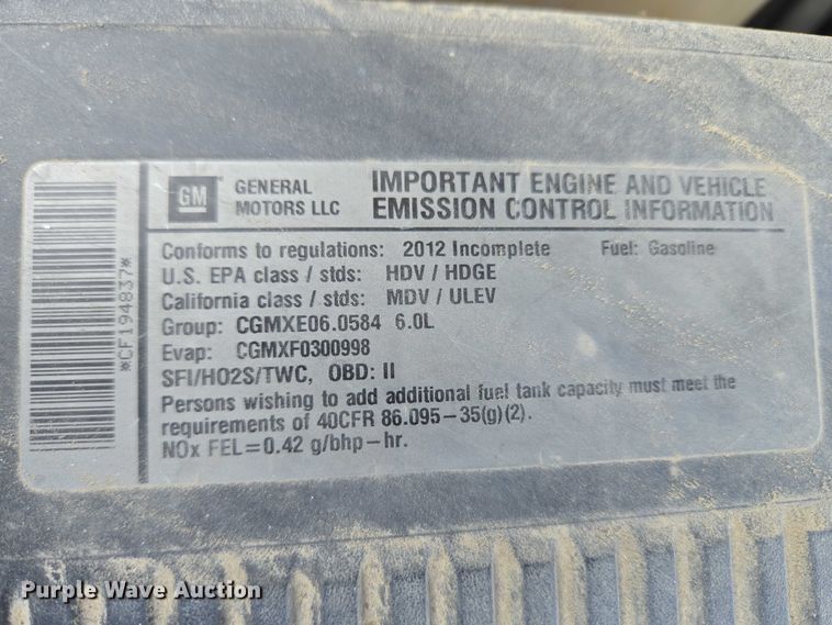 image for item ET5029 2012 Chevrolet Silverado 3500HD utility bed pickup truck