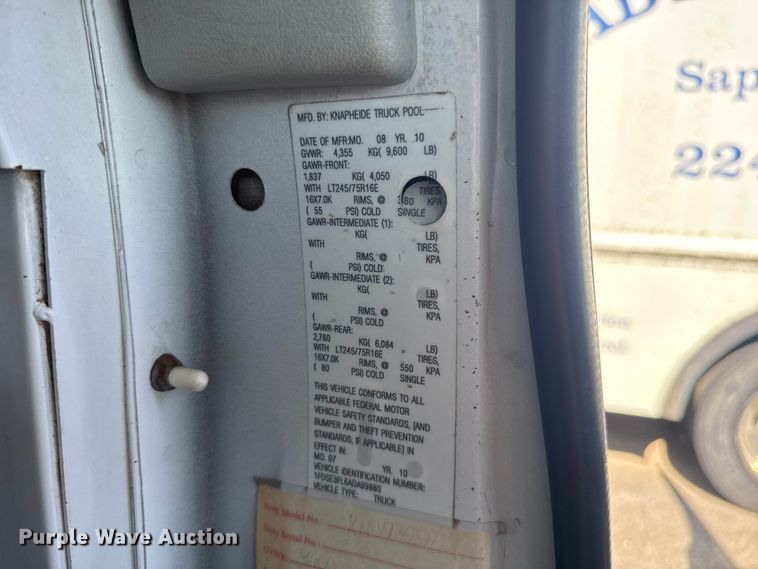 image for item ET6343 2010 Ford E350 Super Duty utility van