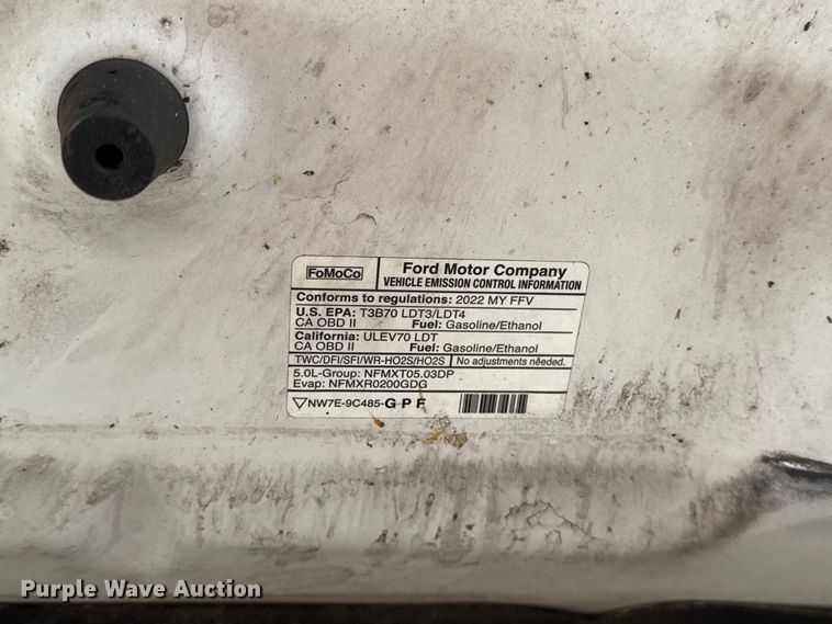 image for item ET6425 2022 Ford F150 Crew Cab pickup truck