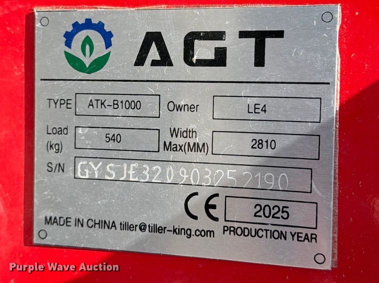 image for item EV2988 2025 AGT ATK-B1000 two post automotive lift