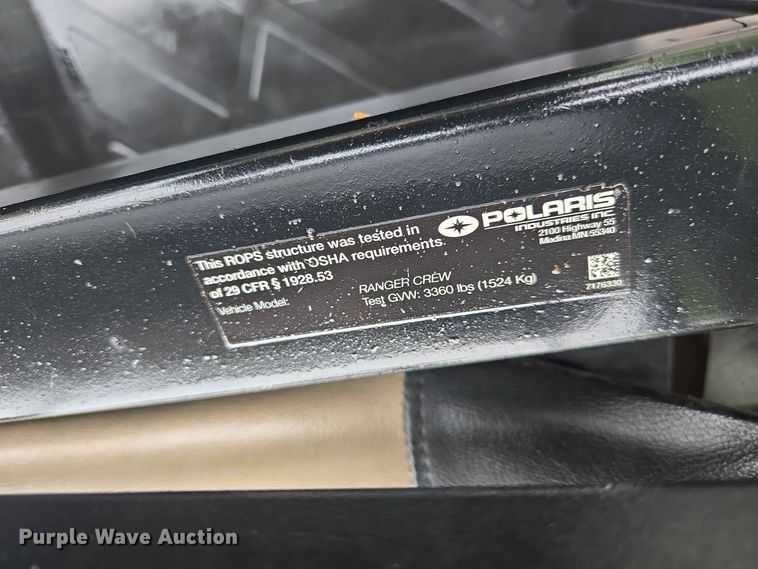 image for item EW0338 2012 Polaris Ranger 800 EFI utility vehicle