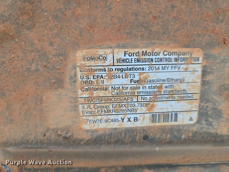 image for item EW0339 2014 Ford F150 Ext. Cab pickup truck