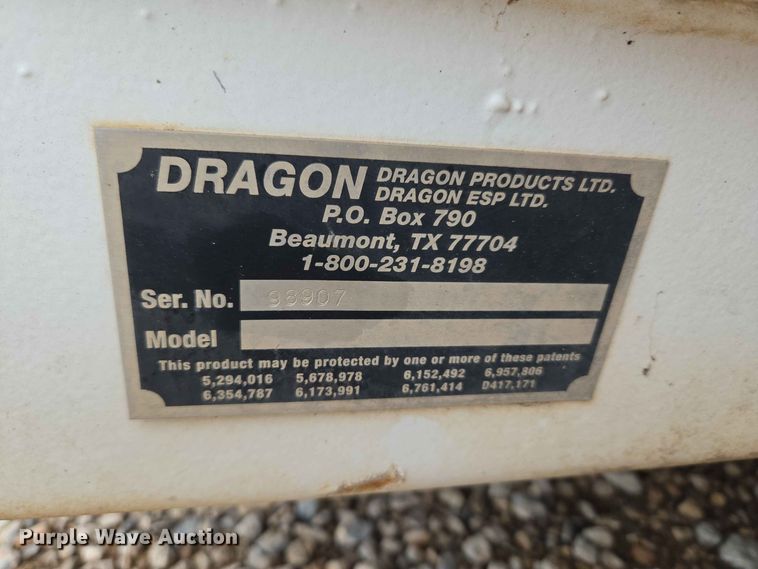 image for item EW0340 2011 Dragon Frac Tank Trailer tank trailer