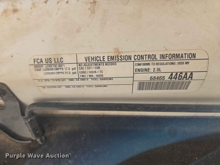 image for item EW0458 2020 Jeep Wrangler Unlimited Sahara SUV