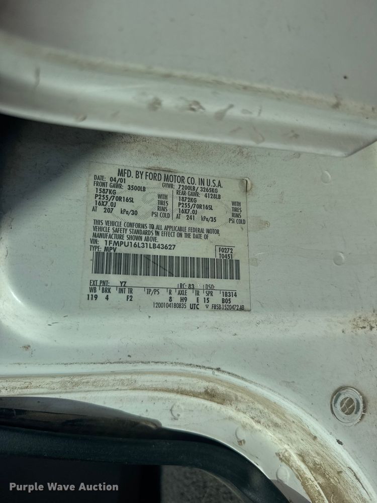 image for item EW4929 2001 Ford Expedition XLT SUV