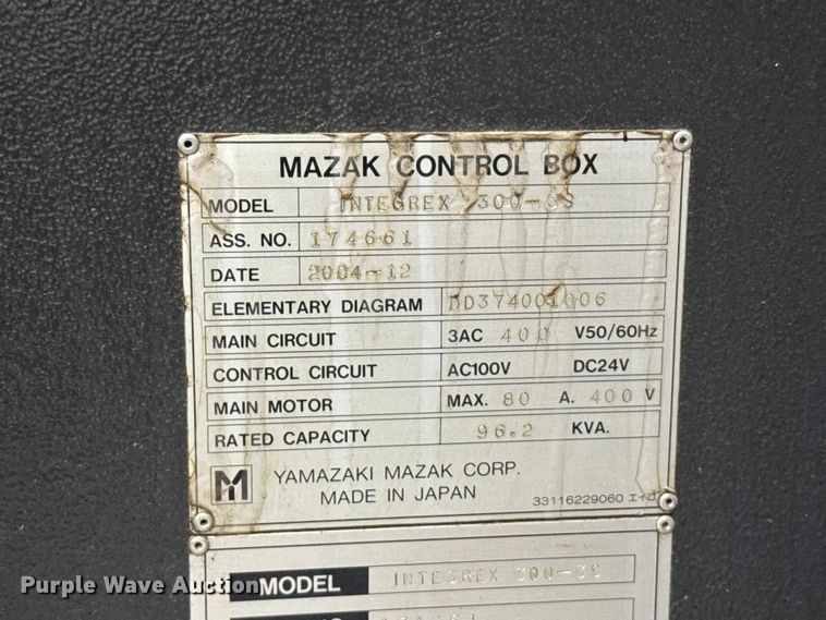 image for item EW4930 Yamzaki Mazak Integrex 300-IIIS CNC lathe