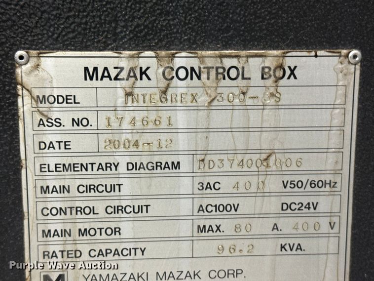 image for item EW4930 Yamzaki Mazak Integrex 300-IIIS CNC lathe