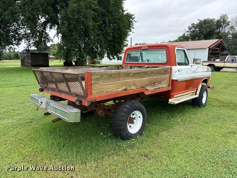 image for item EX1995 1975 Ford F250 flatbed pickup truck