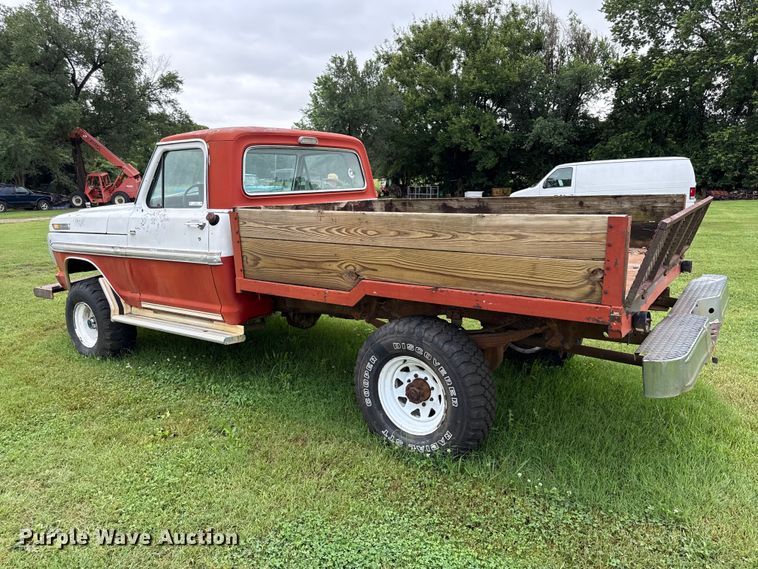 image for item EX1995 1975 Ford F250 flatbed pickup truck