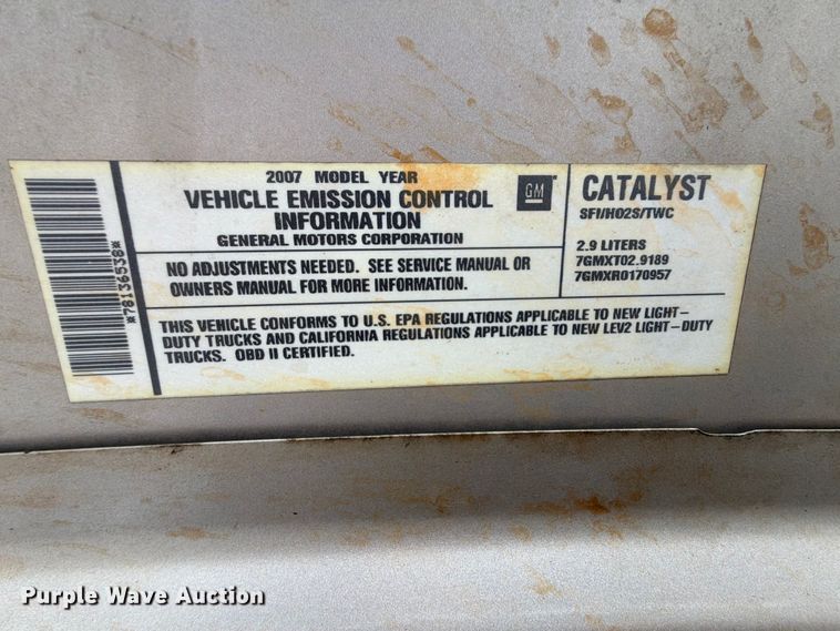 image for item EX2506 2007 Chevrolet Colorado pickup truck
