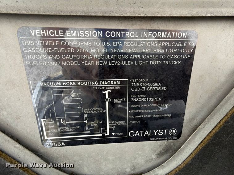image for item EX2507 2007 Nissan Xterra SUV