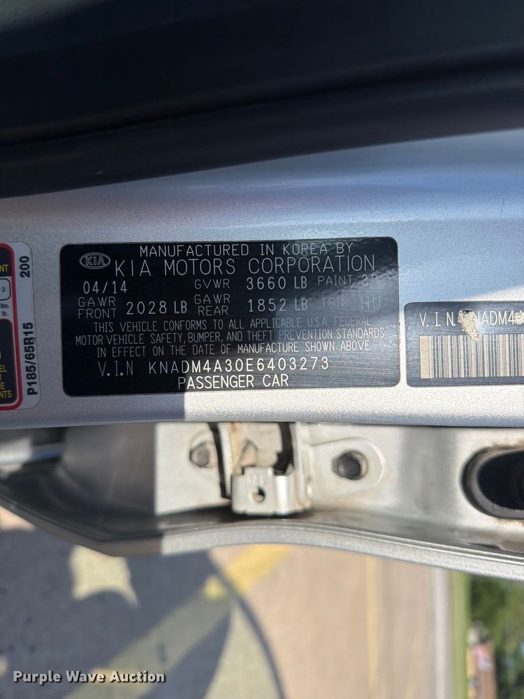 image for item EX2544 2014 KIA Rio 