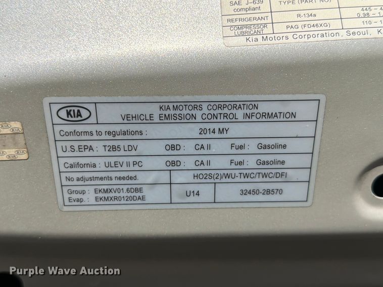 image for item EX2544 2014 KIA Rio 