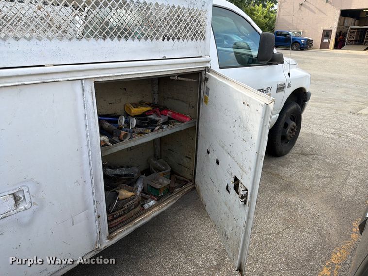 image for item EX4545 2007 Dodge Ram 3500 utility bed pickup truck