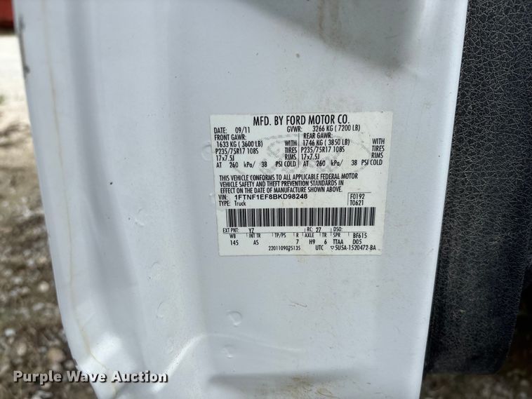 image for item FC1724 2011 Ford F150 XL pickup truck