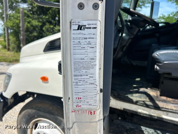 image for item FC2780 2008 Hino 268 flatbed truck