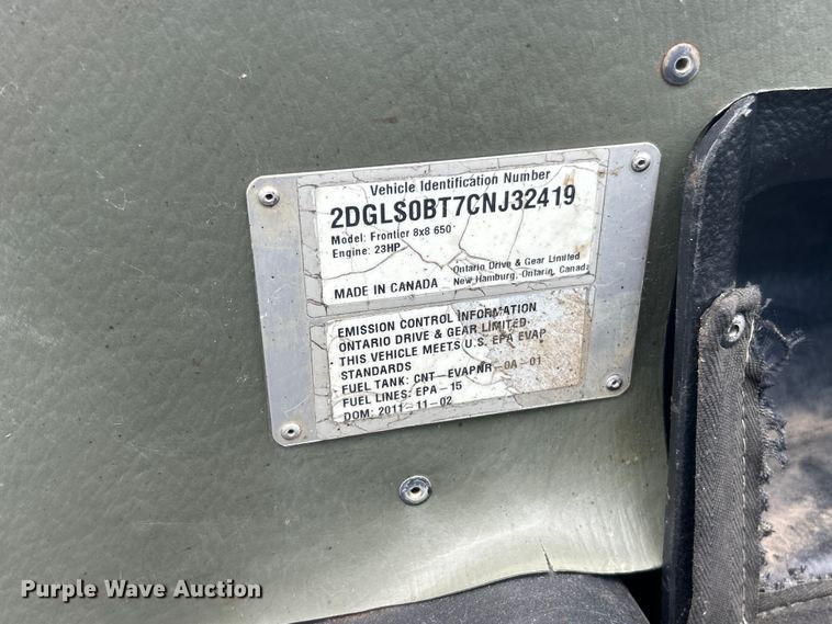 image for item FC2789 2011 Argo Frontier 650 amphibious vehicle