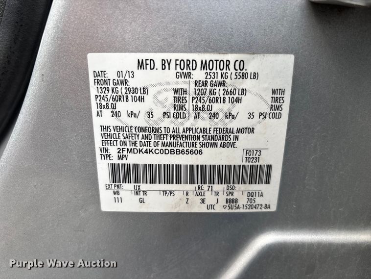 image for item FG0483 2013 Ford Edge SUV