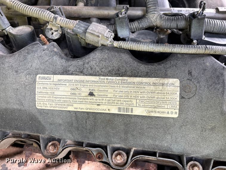 image for item FG0493 2016 Ford Commercial Chassis delivery truck