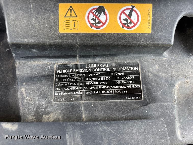 image for item FG0495 2019 Freightliner Sprinter 4500 van