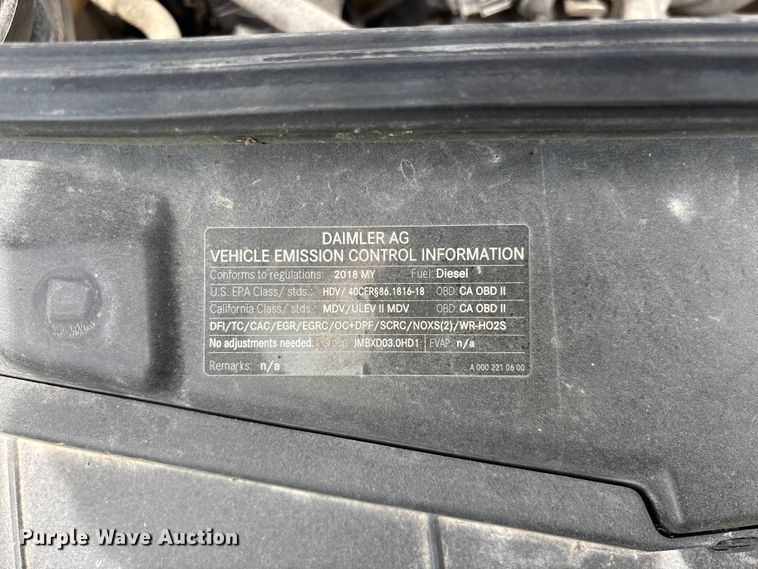 image for item FG0501 2018 Freightliner Sprinter 2500 van