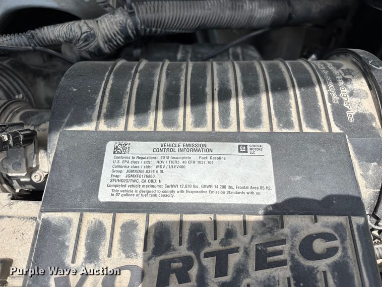 image for item FG0503 2018 GMC G3500 box truck