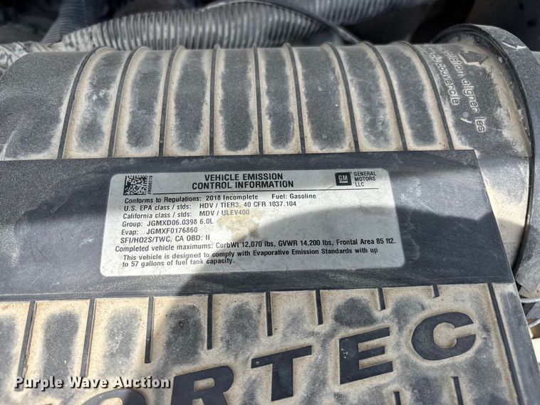 image for item FG0504 2018 GMC G3500 Box truck