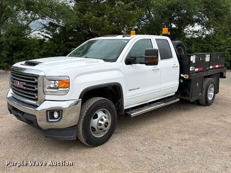 image for item FK3096 2017 GMC Sierra 3500HD Ext. Cab flatbed pickup truck