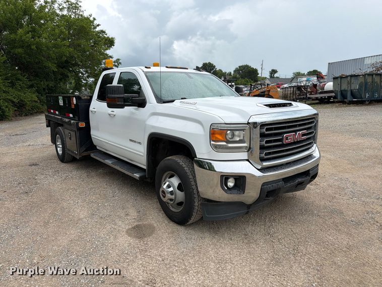 image for item FK3096 2017 GMC Sierra 3500HD Ext. Cab flatbed pickup truck