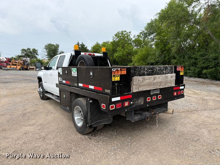 image for item FK3096 2017 GMC Sierra 3500HD Ext. Cab flatbed pickup truck