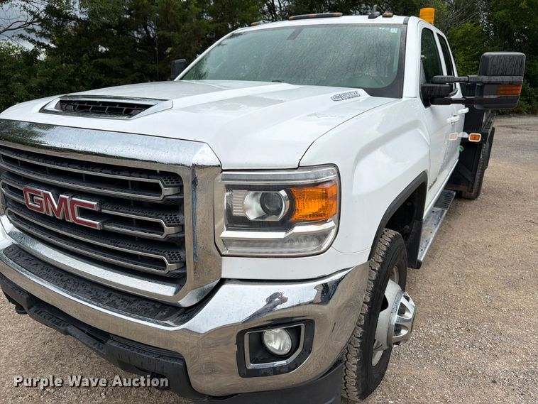 image for item FK3096 2017 GMC Sierra 3500HD Ext. Cab flatbed pickup truck