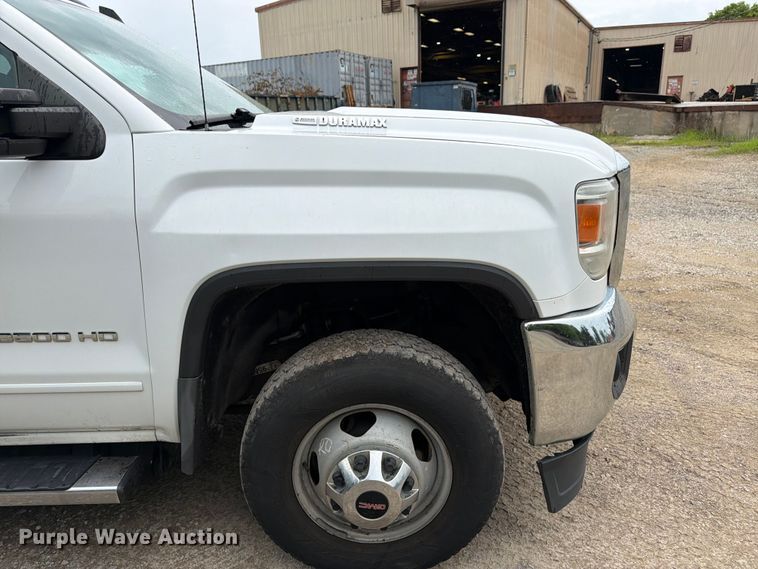 image for item FK3096 2017 GMC Sierra 3500HD Ext. Cab flatbed pickup truck