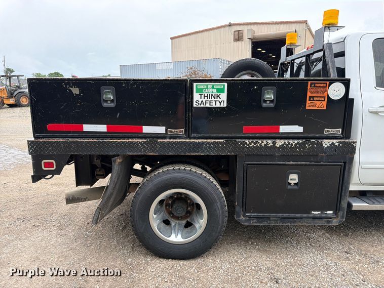 image for item FK3096 2017 GMC Sierra 3500HD Ext. Cab flatbed pickup truck