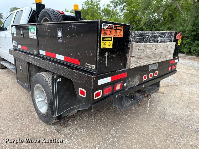 image for item FK3096 2017 GMC Sierra 3500HD Ext. Cab flatbed pickup truck
